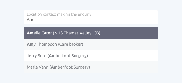 You can now associate care enquiries with organisations