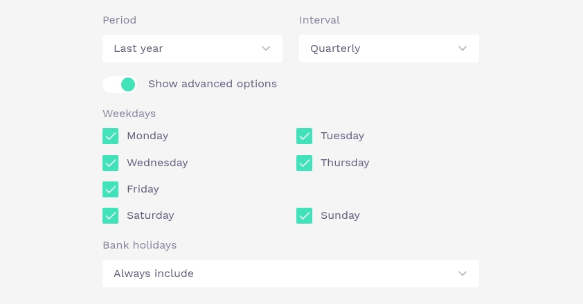 Date range selector in Layers